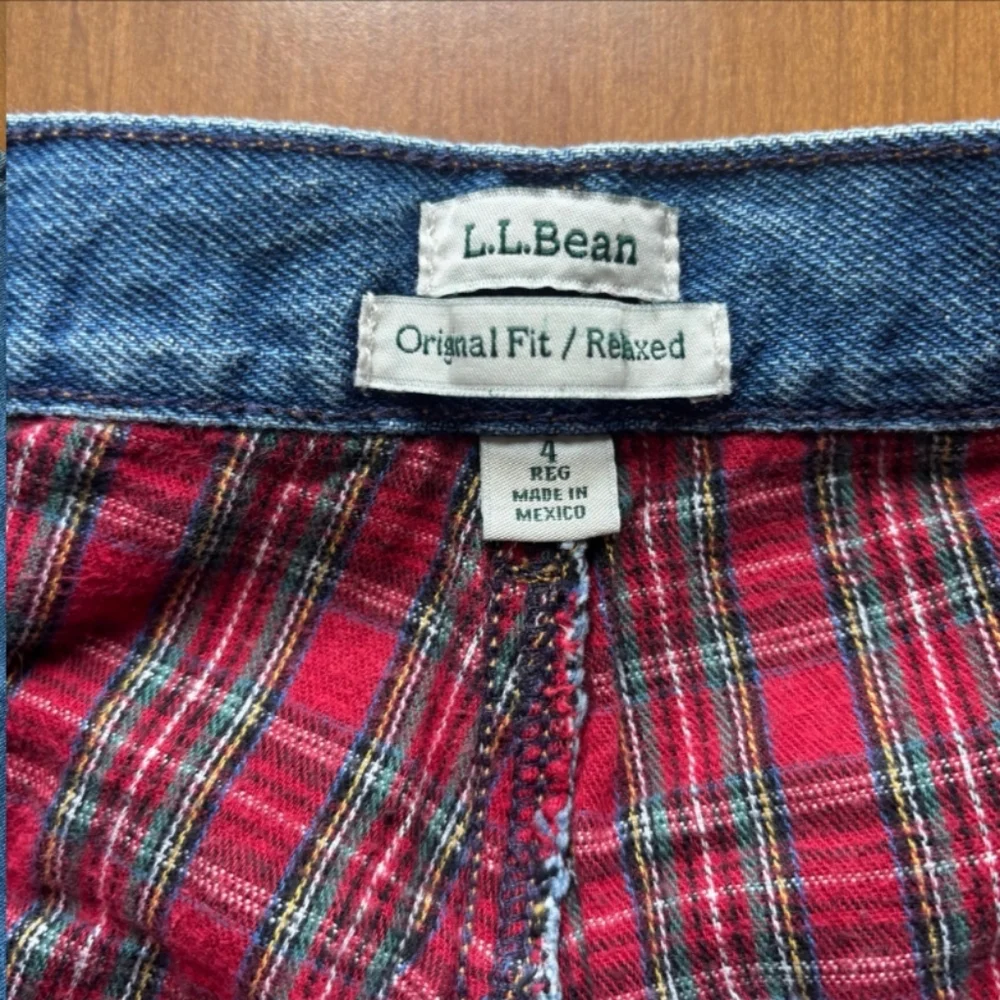 L.L. Bean flannel lined jeans Women's Size 4 - Picture 2 of 8